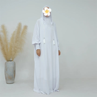 Ramadan Eid Dubai Linen Khimar Abaya Damen Muslim Modal Hijab Dress Kaftan Abayas For Women Kebaya Robe Femme Musulmane.