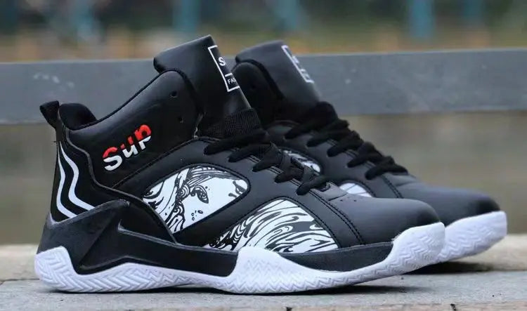 New Anti-Slip Men's Sneaker High Top Men's Basketball Shoes Luxury Comfortable Running Shoes Fashionable Versatile Casual Shoes.