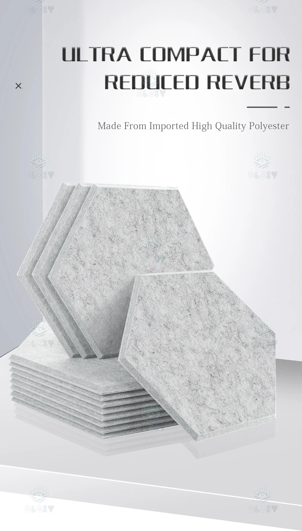 Hexagon 12 Pcs Sound Absorbing Panels Acoustic Wall Absorcion For Home Recording Studio Acoustic Insulator Door Sealing Strip