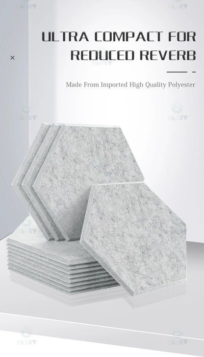 Hexagon 12 Pcs Sound Absorbing Panels Acoustic Wall Absorcion For Home Recording Studio Acoustic Insulator Door Sealing Strip