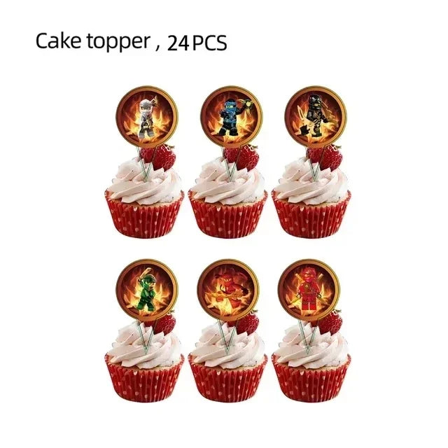 Neue Ninja Geburtstag Dekoration Supplie Ballon Geschirr Cartoon Banner Hintergrund Kuchen Dekoration Party Supplie Baby Dusche geschenk.