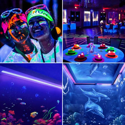 UV LED Strip Light 12/24V 60/120/240LEDS/M Ultraviolet LED Diode Ribbon SMD 2835 Purple Flexible Tape for DJ Fluorescence