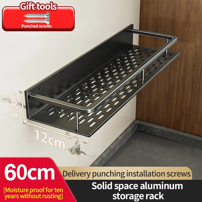 60 cm Breite, verbessertes WC-Aufbewahrungsregal/Badezimmer-Shampoo-Regale, Kleiderbügel, Duschregal, Kleiderbügel, Eckregal