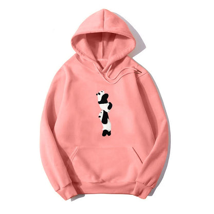 Blessyuki niedlichen Cartoon Panda gedruckt Hoodies Frauen lässig lang ärmel ige Basic Student Sweatshirt plus Größe Paar Kleidung y2k Top