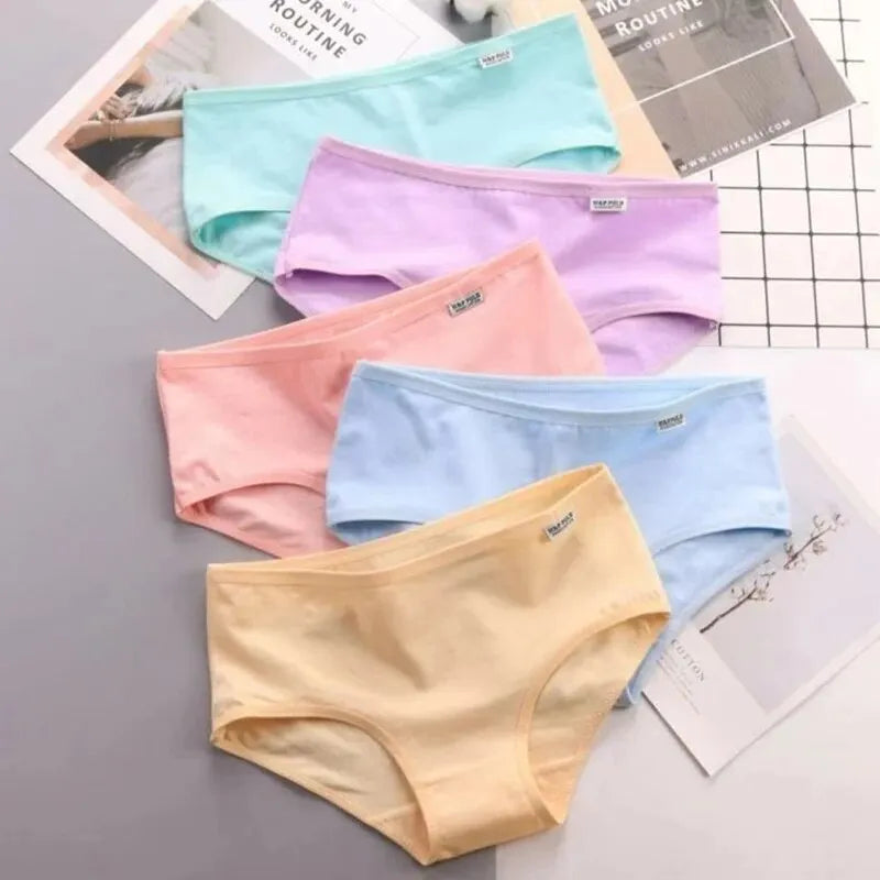 7Pcs/Lot Women's Panties Plus Size Underwear Cotton Briefs Girls Soft Pantys Female Intimates Underpant for Women Sexy Lingeries.
