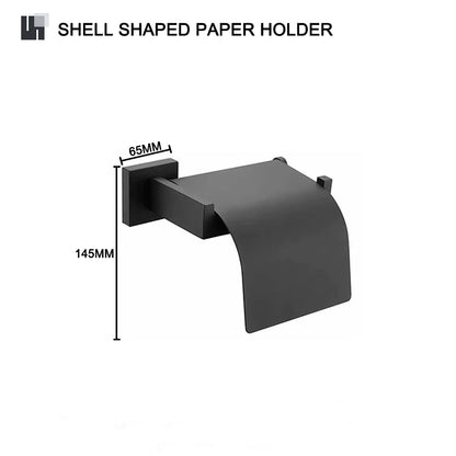 Schwarz Bad zubehör Edelstahl Set Wandre gal Handtuch halter Handtuch halter Taschentuch halter Kleider haken Toiletten bürste Anhänger