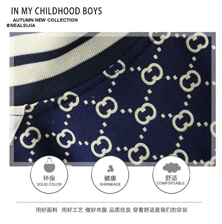 Spring Autumn Boys Clothing Sets Kids Fashion Cotton Coats+Pants 2pcs Tracksuits For Baby Children Sports Suits Toddler 2-12T.