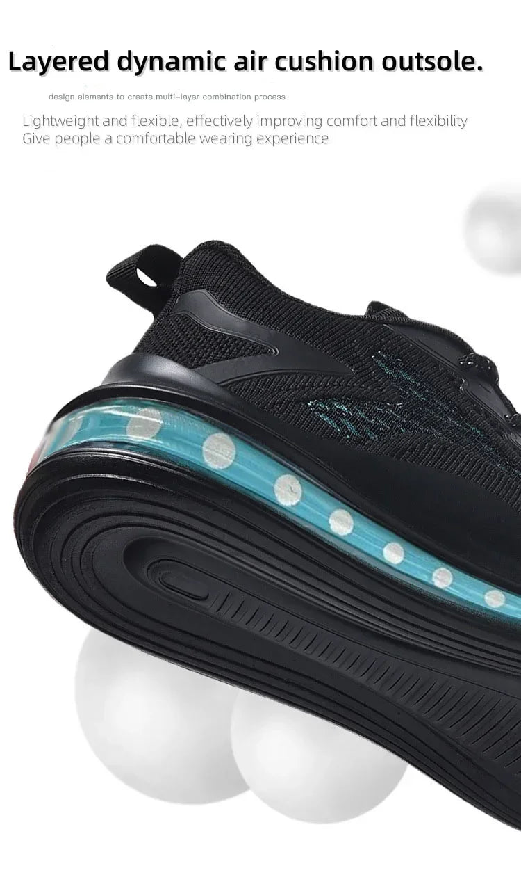 Men's Casual Air Cushion Running Shoes Spring and Autumn New Lightweight Mesh Casual Shoes Anti-Slip Shock Absorbing Sports Shoe.