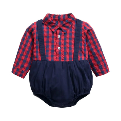 Sanlutoz Plaid Baumwolle Baby Jungen Bodys Langarm Baby Kleidung Mode Neugeborenen Body für Jungen