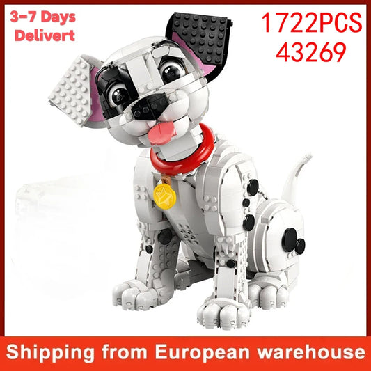 1722pieces Cute Puppy Building Blocks Animal Dog Model Diy Assembly Brick Toys Kids Christmas Gift Compatible With Set 43269.