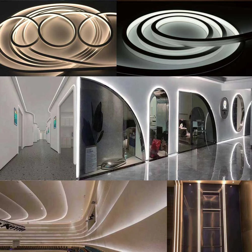 Black Led Neon Silica Gel Tube Diffuser Soft Rope Tube IP67 Waterproof For WS2812B SK6812 WS2811 5050 RGB Flexible Strip Light.