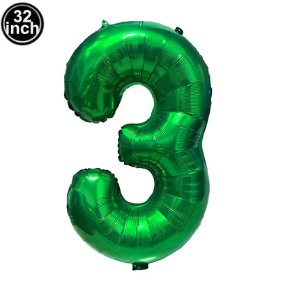 Blauer Ballon mit großen Zahlen, 32 Zoll, 0, 1, 2, 3, 4, 5, 6, 7, 8, 9, Geburtstag, Bachelorette-Luftballons, Figur, Golob-Party-Ballon-Dekoration.