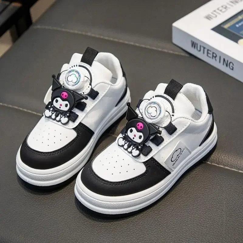 Children's Cute Melody Casual Board Shoes Girl's Cartoon Sneakers Spring and Autumn New Kawaii Kuromi Anti Slip Soft Sole Shoes.