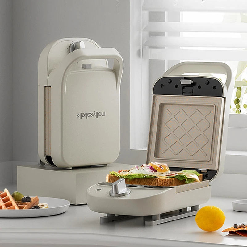 600W Electric Sandwich Maker Waffle Maker Multi-baker Breakfast Machine Toaster Baking Pancake Sandwichera Double Side Heat.