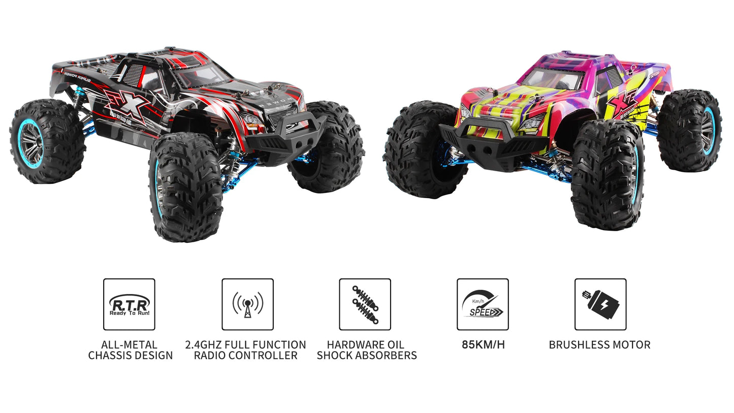 WLtoys  F21A 1:10 80KM/H RC Car 4WD 2.4G Metal Undercarriage Brushless Motor Remote Control High Speed Drift Monster Truck Toy.