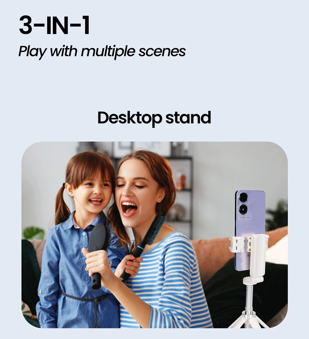 Elough Selfie Stick Tripod Phone Stand Shooting Aid Wireless Bluetooth Remote Extendable Portable Phone Holder For Live Broadcas.