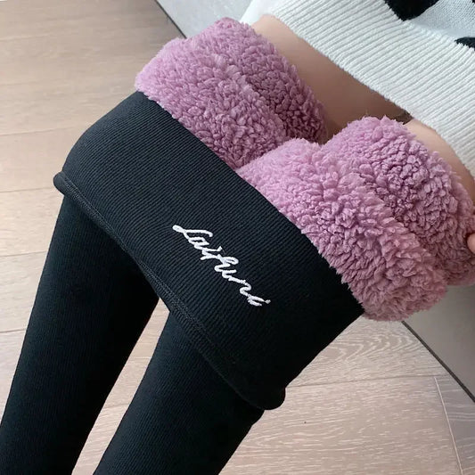Winter Warm Leggings Women Adding Velvet and Thickening Leggings Small Feet Pencil Pants Outdoor Wearling Casual Stretchy Pants.