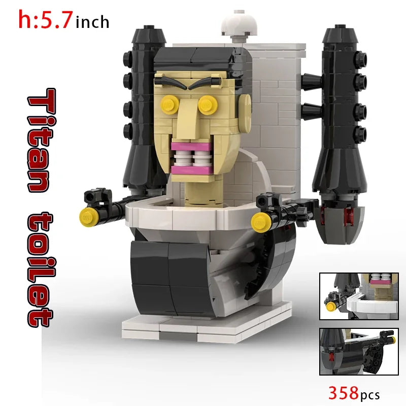 Moc Skibidi Toilet Action Figures builing blocks,Camerman Titan Speakerman Surveillance Man TVMan Boys Bricks Toys For Kids Gift