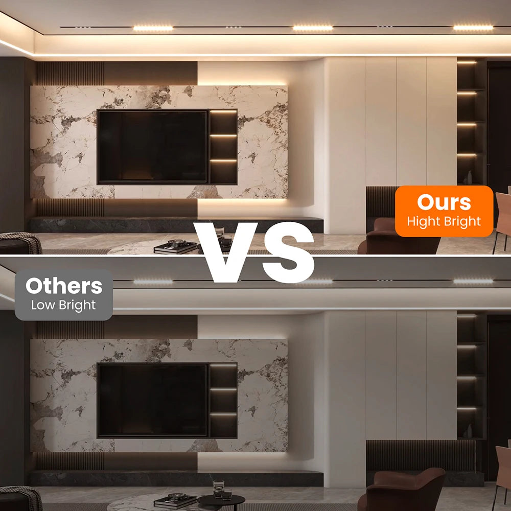 COB LED Streifen Licht Dimmer Schalter EU UK Power Kit 220V 230V 3000K 4000K 6000K 288LED Helle Flex Band Wasserdichte Lineare Beleuchtung.