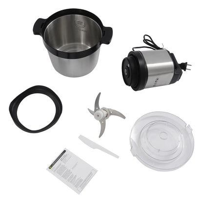 1500W Electric Food Chopper, 6.5L Kitchen Processor for Meat, Vegetables, Fruits – 3 Speeds, Stainless Steel Blades, Easy Clean.