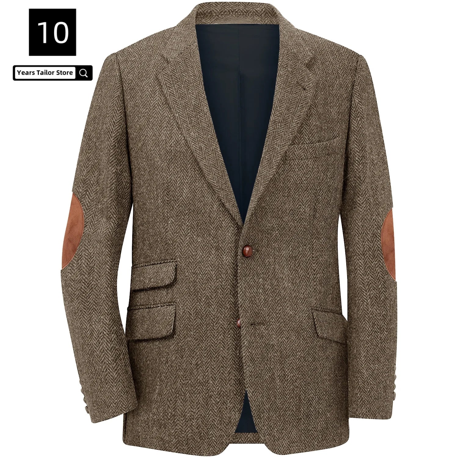 Men's Blazer Herringbone Single Breasted Casual Elegant Man Suit Jackets Coat Men's Stage Clothing Clothing-for-men Male Clothes.