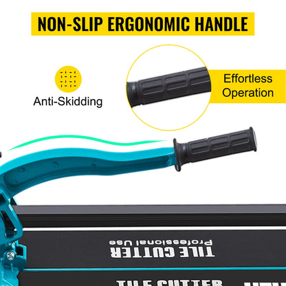 VEVOR Manueller Fliesenschneider, Laserpositionierung, Einzelschiene, professionelles Handwerkzeug zum Schneiden von Keramik, Porzellan, Granit, Bodenfliesen