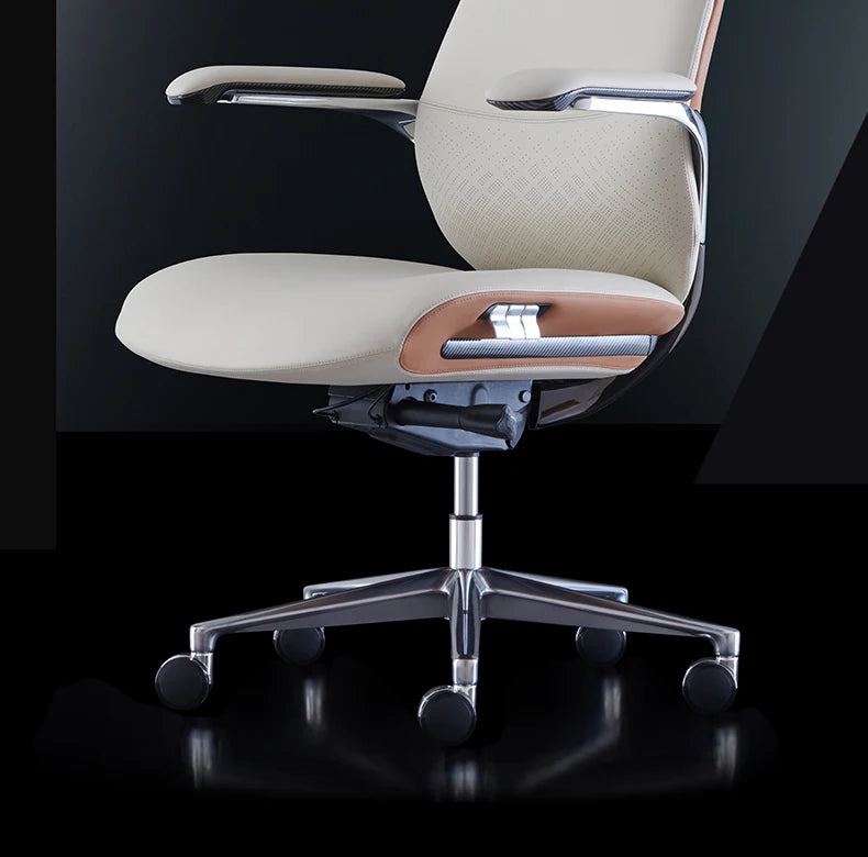 Studie Drehbarer Bürostuhl Liege Moderner Lazy Ergonomischer Thron Leder Bürostuhl Nordic Computer Mobilya Salonmöbel