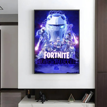1pc F-Fortnites Poster HD art sticky wall waterproof home living room bedroom bar aesthetic decoration