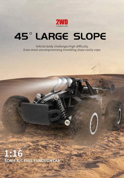 Remote Control Car RC Drift Racing 1:16 Vehicle Off Road Alloy 2.4G Radio High-Speed Trucks With LED Light Climbing Gift Kid Toy
