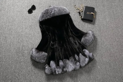 Mit kapuze Lose Faux Pelz Jacke Frauen Dicke Herbst Winter Koreanische Maxi Mantel Lange Warme Luxus Pelz Parkas Bontjas Pelzigen Oberbekleidung
