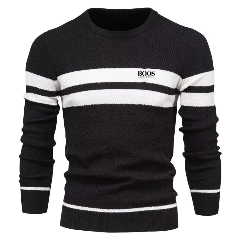 New Autumn Pullover Men's Sweater O-neck Patchwork Long Sleeve Warm Slim Sweaters Men Casual Fashion Sweater Men Clothing.