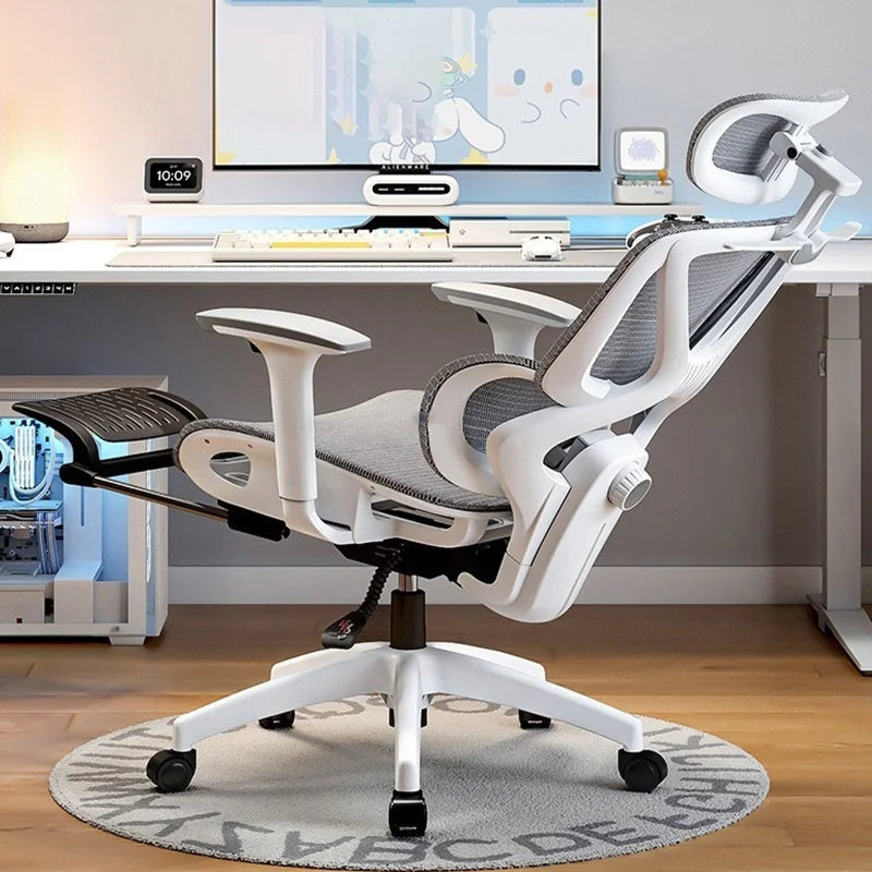 Elektronischer Gaming-Computerstuhl, ergonomische Bürostühle mit Rückenlehne und versteckter Fußstütze, 150-Grad-Neigung, Rollstuhlmöbel