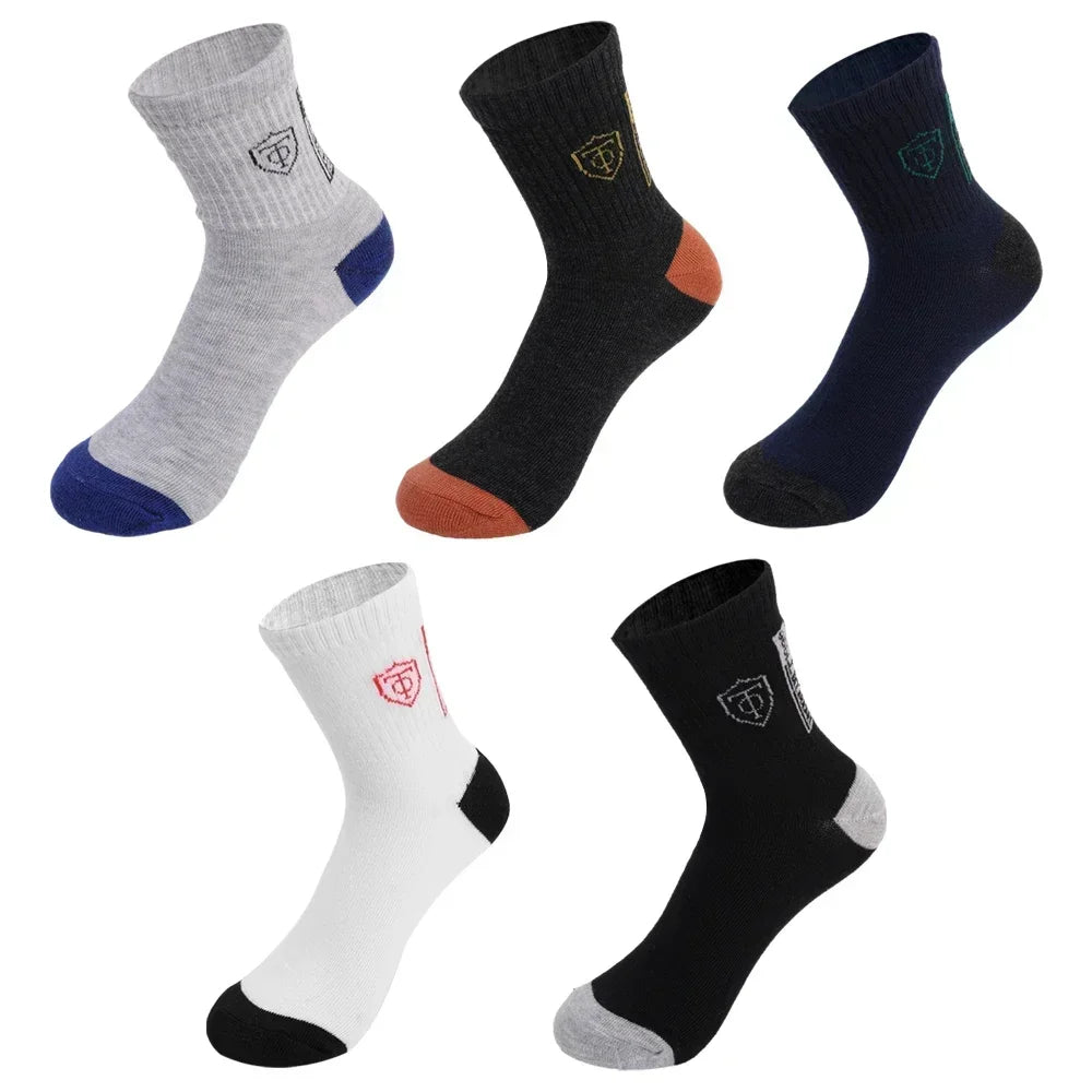10pairs Breathable Cotton Sports Stockings Men Bamboo Fiber Autumn and Winter Men Socks Sweat Absorption Deodorant Business Sox.