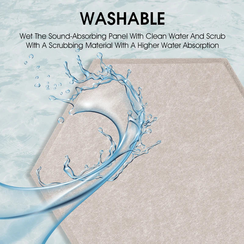 TOUO Acoustic Panel Sound Proof Decorative Wall Panels 12 PCS Acoustic Insulator High Density Noise Absorbing Isolator