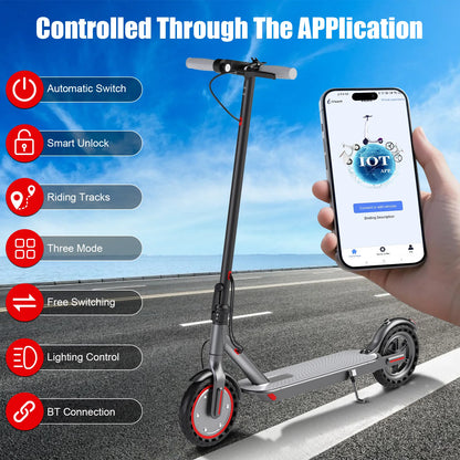 New Design Electric Scooter for Adults 350W/500W AOVOPRO High Performance Motor Foldable Escooter with 25/45KM Commute Range.