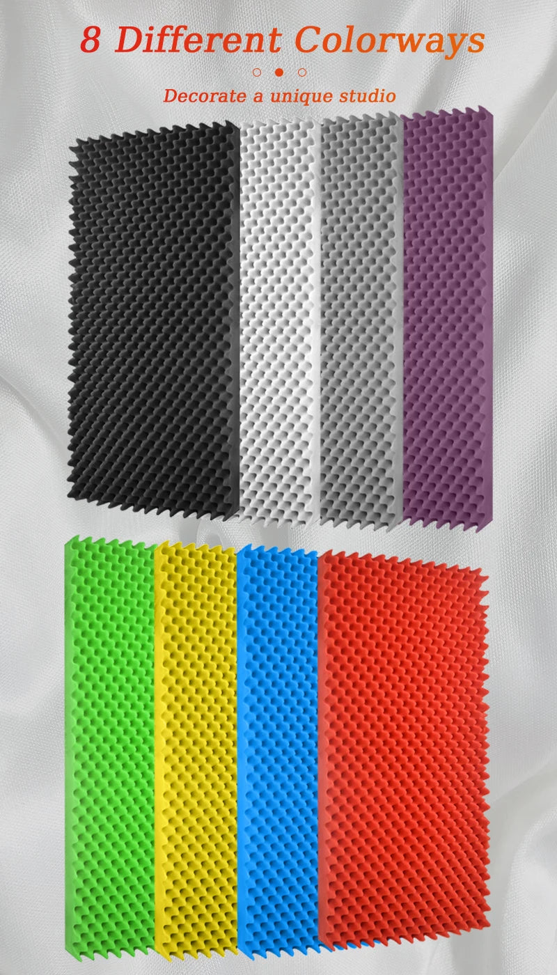 TOUO Sound Dampening Acoustic Panels Egg Cotton Design 47.2"x23.6" Wall Tiles 1-4Pack Suitable for KTV