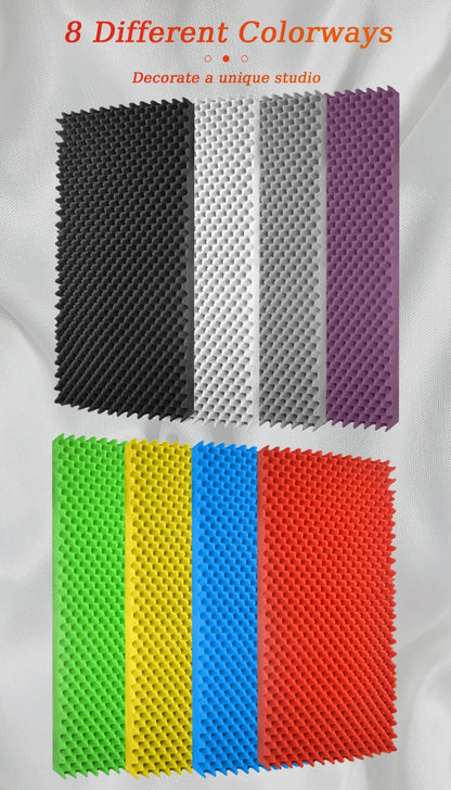 TOUO Sound Dampening Acoustic Panels Egg Cotton Design 47.2"x23.6" Wall Tiles 1-4Pack Suitable for KTV