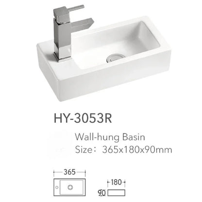 Wandbehang Waschbecken Balkon Ultra schmale Badezimmer Waschbecken Keramik Plattform Waschbecken Home Schlafzimmer Wandwaschbecken Mini