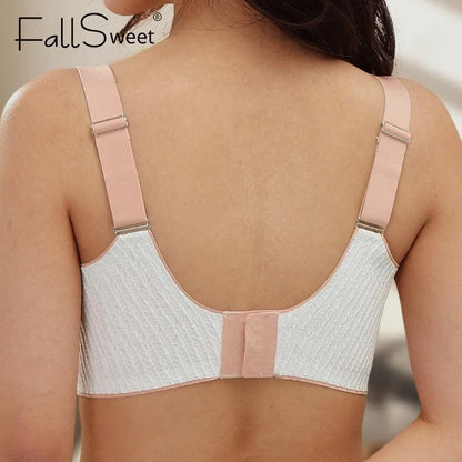 FallSweet Plus Size Bra Active Bras for Women Comfort Seamless Bralette Push Up Sport Brassiere Sexy Intimate Lingerie.