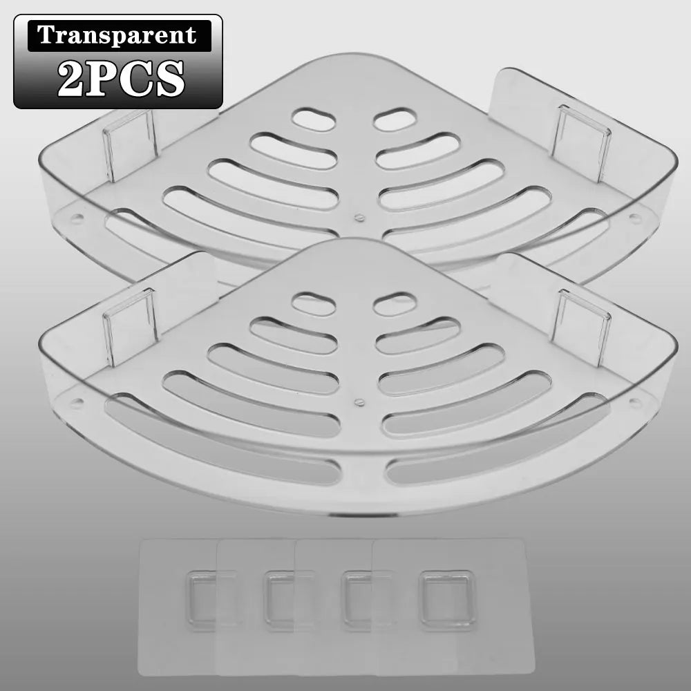 2PCS Badezimmer Regale Küche Lagerung Organizer Kunststoff Shampoo Rack Dusche Regal Bad Zubehör Kein Bohrer Regal