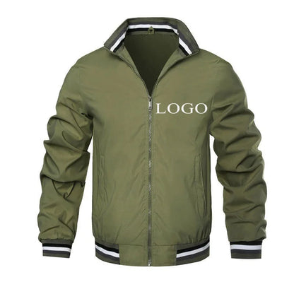Your Own Design Brand Logo/Picture Personalized Custom Anywhere Men Women DIY Fashionable stand collar jacket Fashion New jacket.