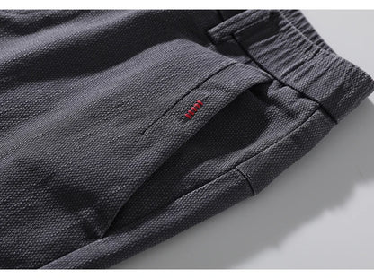 Men's Business Casual Pants Stretch Slim Fit Straight Semi-elastic Waist Trousers Solid Classic Office Work Male Clothing