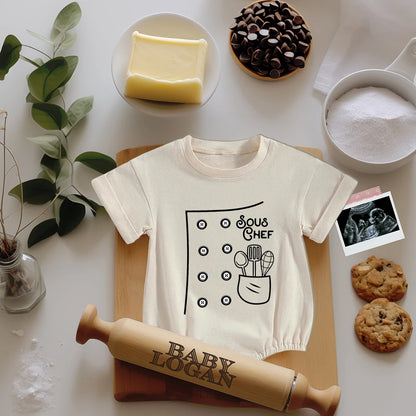 Sous Chef Baby Bodysuit lustige Blase Stram pler Baby Shirt Baby party Geschenk Papas Sous Chef Kleinkind Outfits.
