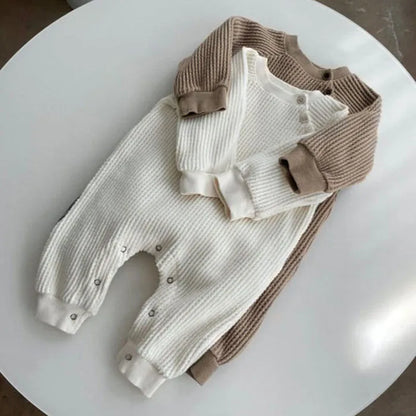 Infant Baby Mädchen Jungen Overall Einem stück Outfit Waffel Baumwolle Langarm Kleinkind Baby-spielanzug Frühling Herbst Baby Kleidung.