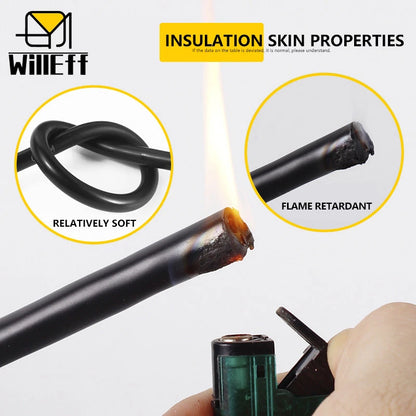 100m PVC Electric Cable Soft Copper Wire For Power led Car battery jumper wiring 1AWG 2AWG 4AWG 6AWG 8AWG 10AWG 12AWG 14AWG.