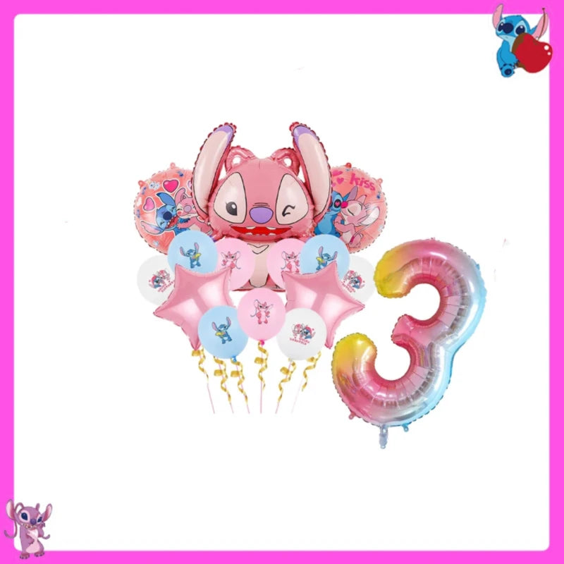 Disney Lilo und Stitch Party Dekoration Geschirr rosa Stitch alles Gute zum Geburtstag Party Thema liefert Ballon Hintergrund Tasse Teller