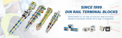 10 Stück MBKKB-2.5 Schraube Doppelstufe DIN-Schienenklemmenblock, 2,5 mm2 Drahtverbinder, universeller Durchgangsstecker 2 Schicht MBKKB2.5.