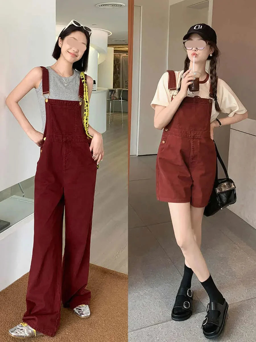MeiYang Jamsuit Adjustable Shoulder Strap Jumpsuit Long/Short Pants Youthful Spunky One-Piece Overalls Chinese Brand Women's Clo.