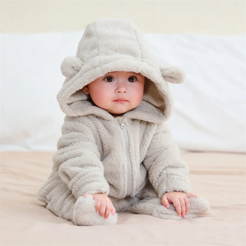 Neugeborenen Baby Flanell Strampler Weiche Warme Herbst Winter Body für Jungen & Mädchen Cartoon Print Overall 0-19M neugeborenen Baby Kleidung.