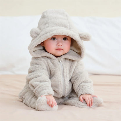 Neugeborenen Baby Flanell Strampler Weiche Warme Herbst Winter Body für Jungen & Mädchen Cartoon Print Overall 0-19M neugeborenen Baby Kleidung.